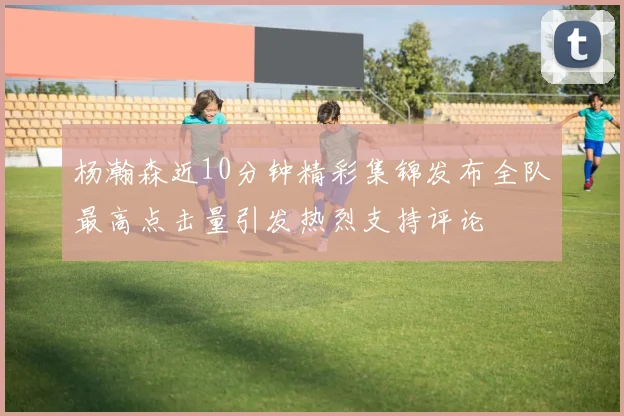 杨瀚森近10分钟精彩集锦发布全队最高点击量引发热烈支持评论
